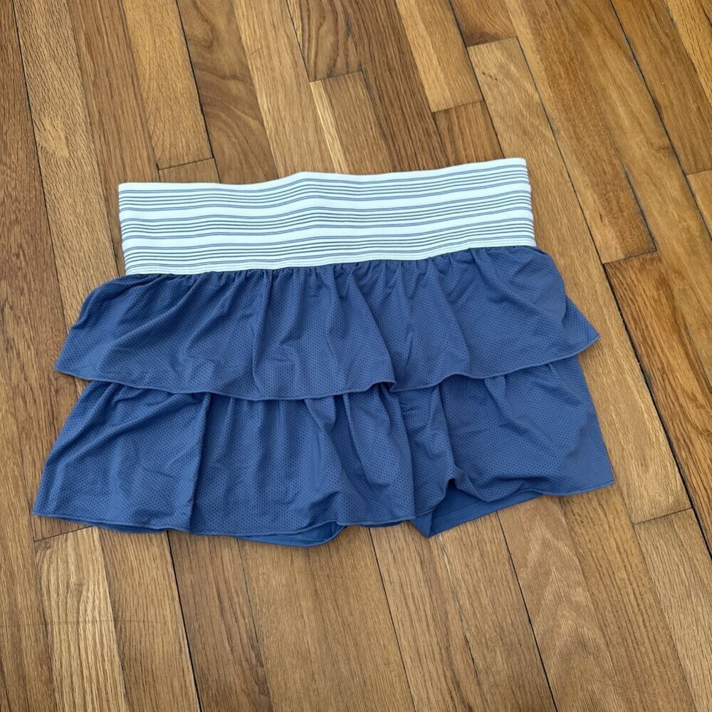 Lucky In Love Women's High Waist Play Ruffle Tier Skort Golf Pickleball Size M
